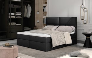Кровать NORE Amber, 180x200 см, черная эко кожа цена и информация | Кровати | pigu.lt