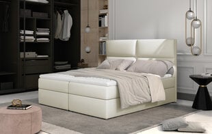 Кровать NORE Amber, 180x200 см, кремовая цена и информация | Кровати | pigu.lt
