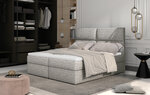 Кровать NORE Amber, 140x200 см, серый гобелен