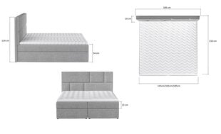 Кровать NORE Florence, 185x200 см, бежевая цена и информация | Кровати | pigu.lt