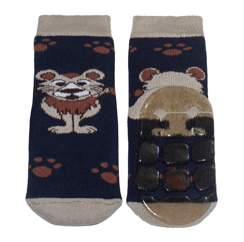 Vaikiškos neslystančios kojinės ropojimui - Liūtas цена и информация | Kojinės, pėdkelnės kūdikiams | pigu.lt