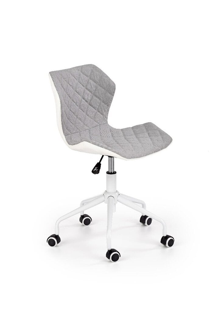Jaunuolio kėdė Halmar Matrix 3, šviesiai pilka/balta kaina ir informacija | Biuro kėdės | pigu.lt