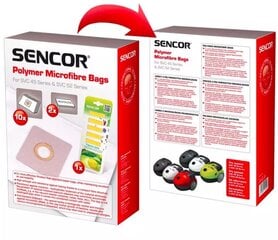 Мешки для пыли Sencor SVC 45/52 из микрофибры (10 шт.) + микрофильтры (2 шт.) + ароматические палочки (5 шт.) цена и информация | Sencor Защитные, дезинфицирующие средства, медицинские товары | pigu.lt