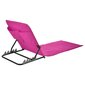 HI Sulankstomas paplūdimio kilimėlis-kėdė, rožinės spalvos, PVC kaina ir informacija | Lauko kėdės, foteliai, pufai | pigu.lt
