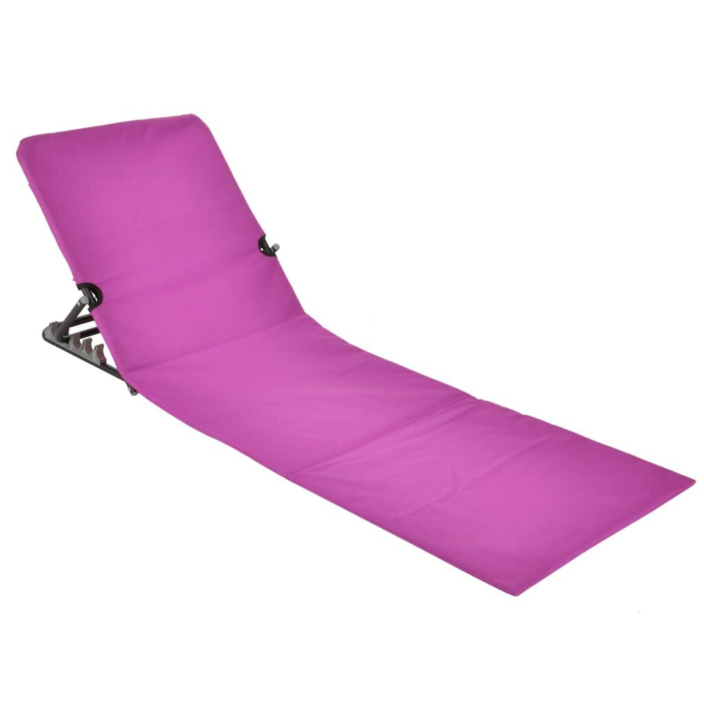 HI Sulankstomas paplūdimio kilimėlis-kėdė, rožinės spalvos, PVC kaina ir informacija | Lauko kėdės, foteliai, pufai | pigu.lt