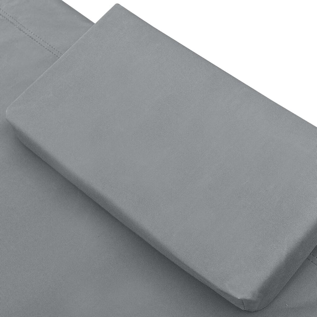 Lauko poilsio gultas su stogeliu ir pagalve, pilkos spalvos kaina ir informacija | Gultai | pigu.lt