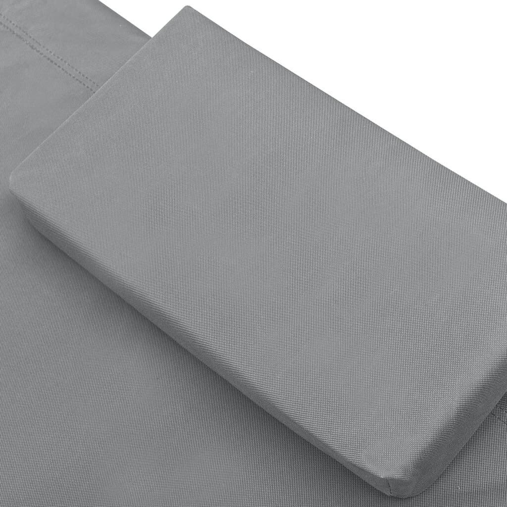 Lauko poilsio gultas su stogeliu ir pagalvėmis, pilkos spalvos kaina ir informacija | Gultai | pigu.lt