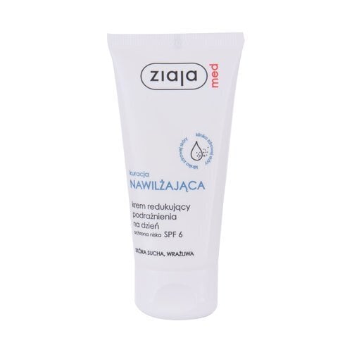 Dieninis veido kremas Ziaja Med Moisturizing Reducing Irritation SPF6, 50 ml kaina ir informacija | Veido kremai | pigu.lt