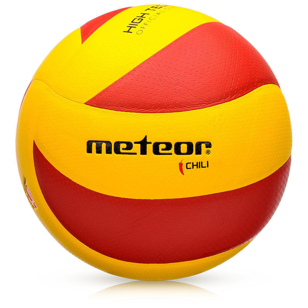 Tinklinio kamuolys Meteor CHILI 5 dydis, geltonas/raudonas цена и информация | Tinklinio kamuoliai | pigu.lt