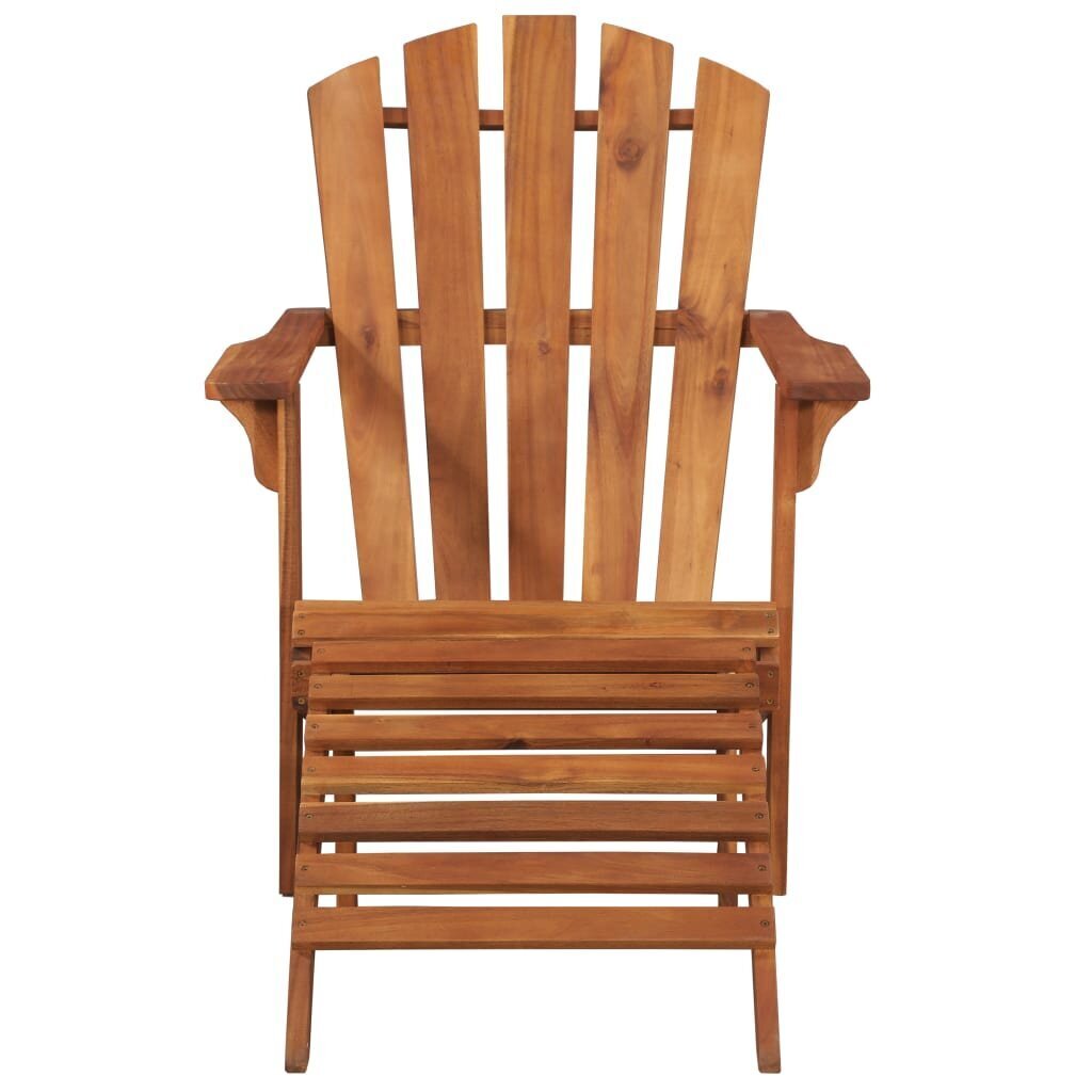 Sodo Adirondack kėdė su atrama kojoms, ruda kaina ir informacija | Lauko kėdės, foteliai, pufai | pigu.lt