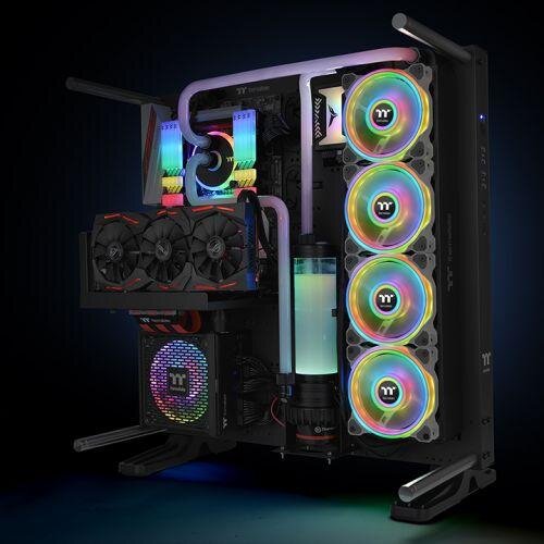 Thermaltake Riing Quad 14 RGB 3Pack Fan White CL-F101-PL14SW-A kaina ir informacija | Kompiuterių ventiliatoriai | pigu.lt