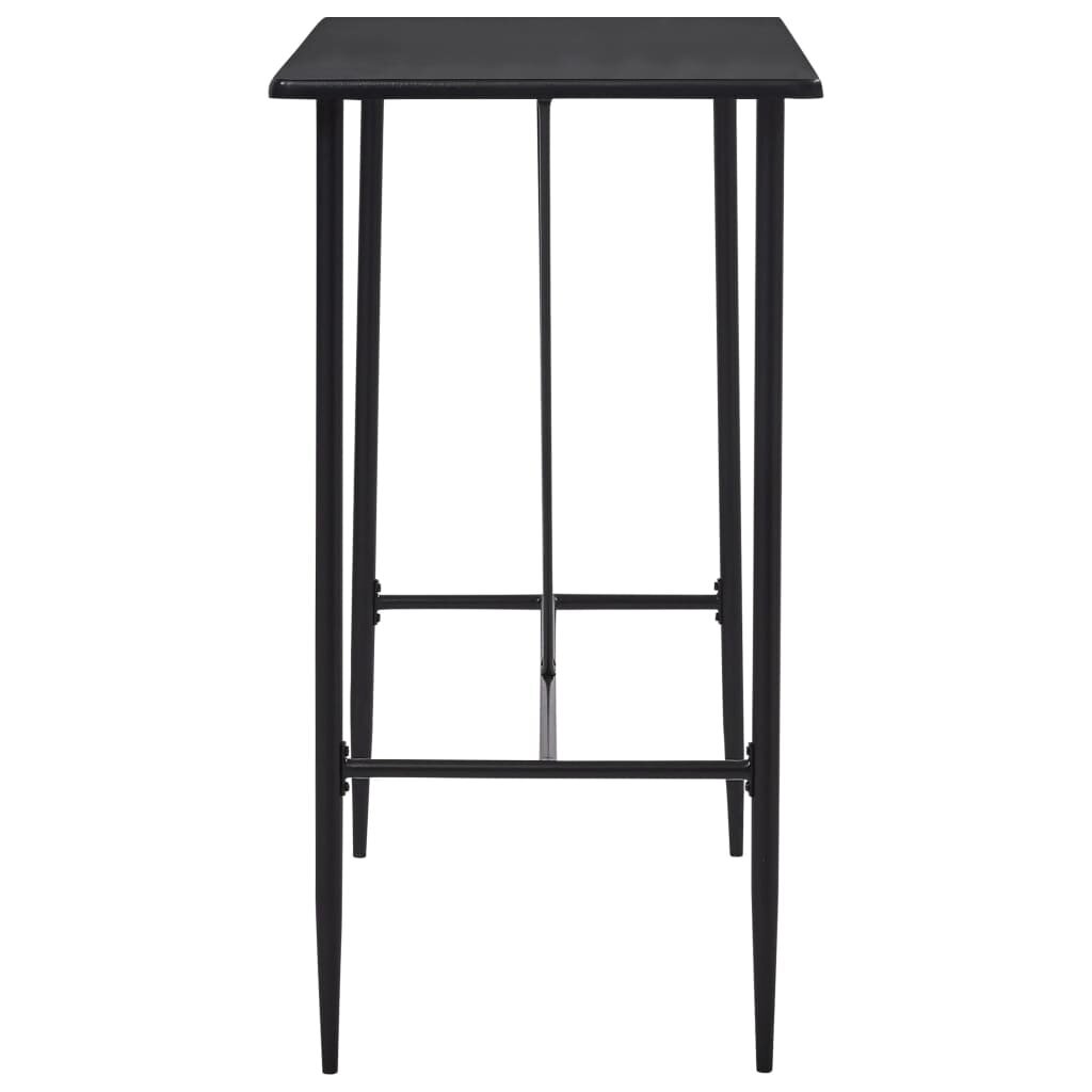 Baro stalas, 120x60x110cm, juodas kaina ir informacija | Virtuvės ir valgomojo stalai, staliukai | pigu.lt