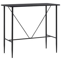 Baro stalas, 120x60x110cm, juodas цена и информация | Кухонные и обеденные столы | pigu.lt