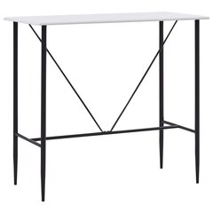 Baro stalas, 120x60x110cm, baltas kaina ir informacija | Virtuvės ir valgomojo stalai, staliukai | pigu.lt
