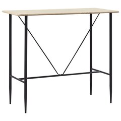 Baro stalas, 120x60x110cm, ąžuolo spalvos kaina ir informacija | Virtuvės ir valgomojo stalai, staliukai | pigu.lt