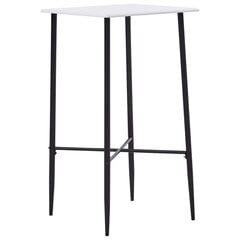 Baro stalas, 60x60x111cm, baltas kaina ir informacija | Virtuvės ir valgomojo stalai, staliukai | pigu.lt