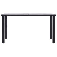 Stalas, 140x70x75cm, juodas ir betono pilkas kaina ir informacija | Virtuvės ir valgomojo stalai, staliukai | pigu.lt