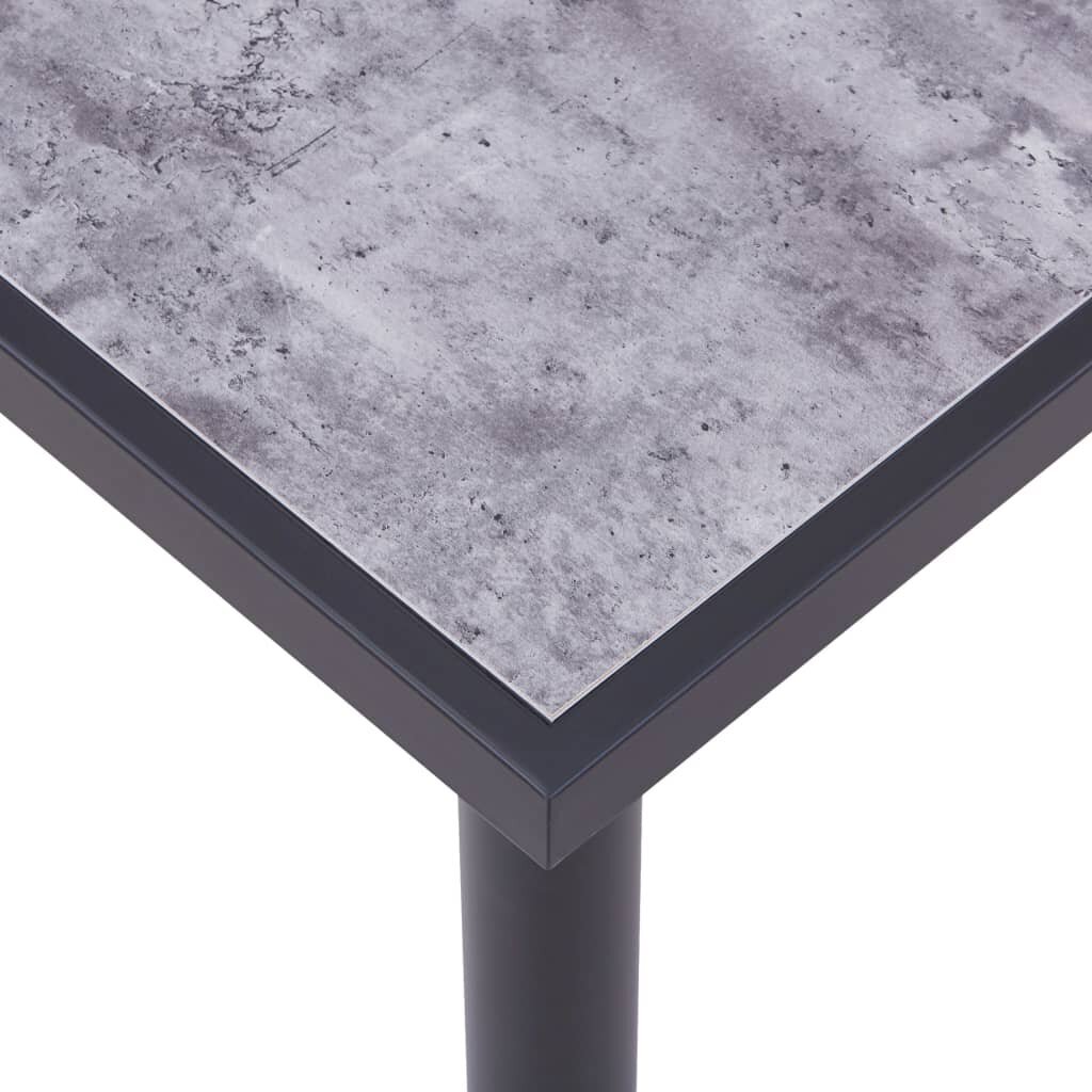 Stalas, 160x80x75cm, juodas ir betono pilkas kaina ir informacija | Virtuvės ir valgomojo stalai, staliukai | pigu.lt