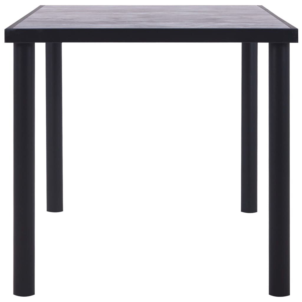 Stalas, 160x80x75cm, juodas ir betono pilkas kaina ir informacija | Virtuvės ir valgomojo stalai, staliukai | pigu.lt