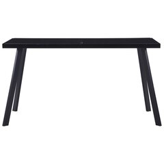 Stalas, 140x70x75cm, grūdintas stiklas, juodas kaina ir informacija | Virtuvės ir valgomojo stalai, staliukai | pigu.lt