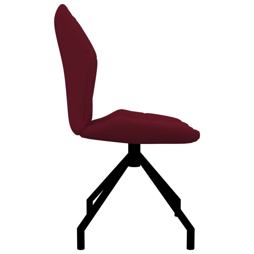 Valgomojo kėdės, raudonojo vyno spalvos, dirbtinė oda, 2 vnt. цена и информация | Virtuvės ir valgomojo kėdės | pigu.lt