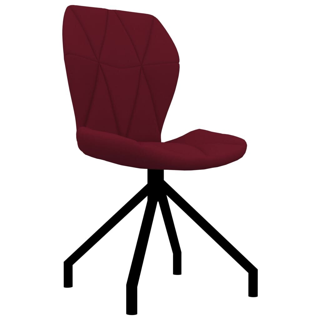 Valgomojo kėdės, raudonojo vyno spalvos, dirbtinė oda, 2 vnt. цена и информация | Virtuvės ir valgomojo kėdės | pigu.lt