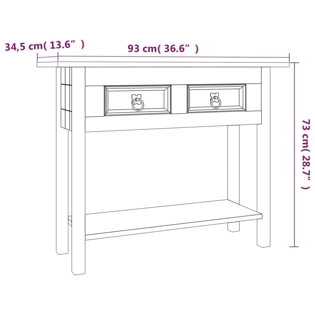 Konsolinis staliukas, 90x34,5x73cm kaina ir informacija | Kavos staliukai | pigu.lt