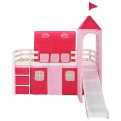 Dviaukštė lova, rožinė kaina ir informacija | Vaikiškos lovos | pigu.lt