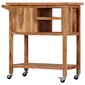 Virtuvės vežimėlis, 80x45x91 cm, akacijos medienos masyvas kaina ir informacija | Virtuvės ir valgomojo stalai, staliukai | pigu.lt