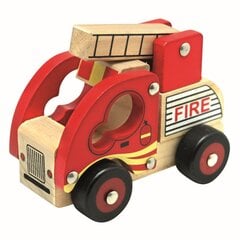 Деревянный автомобиль Bino Пожарная машина цена и информация | Игрушки для малышей | pigu.lt