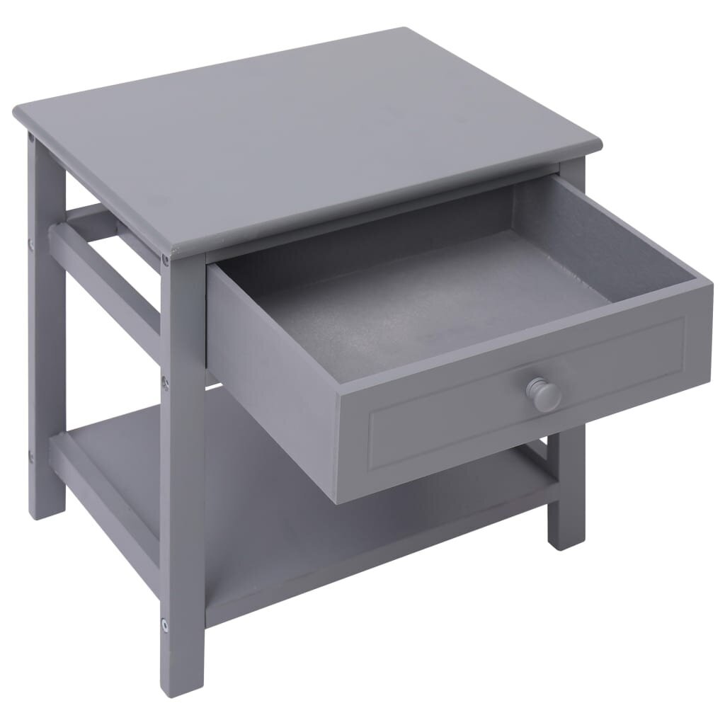 Naktinis staliukas, pilkos sp., 40x29x42 cm, paulov. med. mas. kaina ir informacija | Spintelės prie lovos | pigu.lt