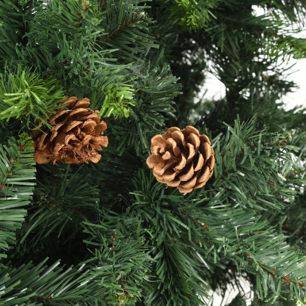 Dirbtinė kalėdinė eglutė su kankorėžiais, 180 cm, žalia цена и информация | Eglutės, vainikai, stovai | pigu.lt
