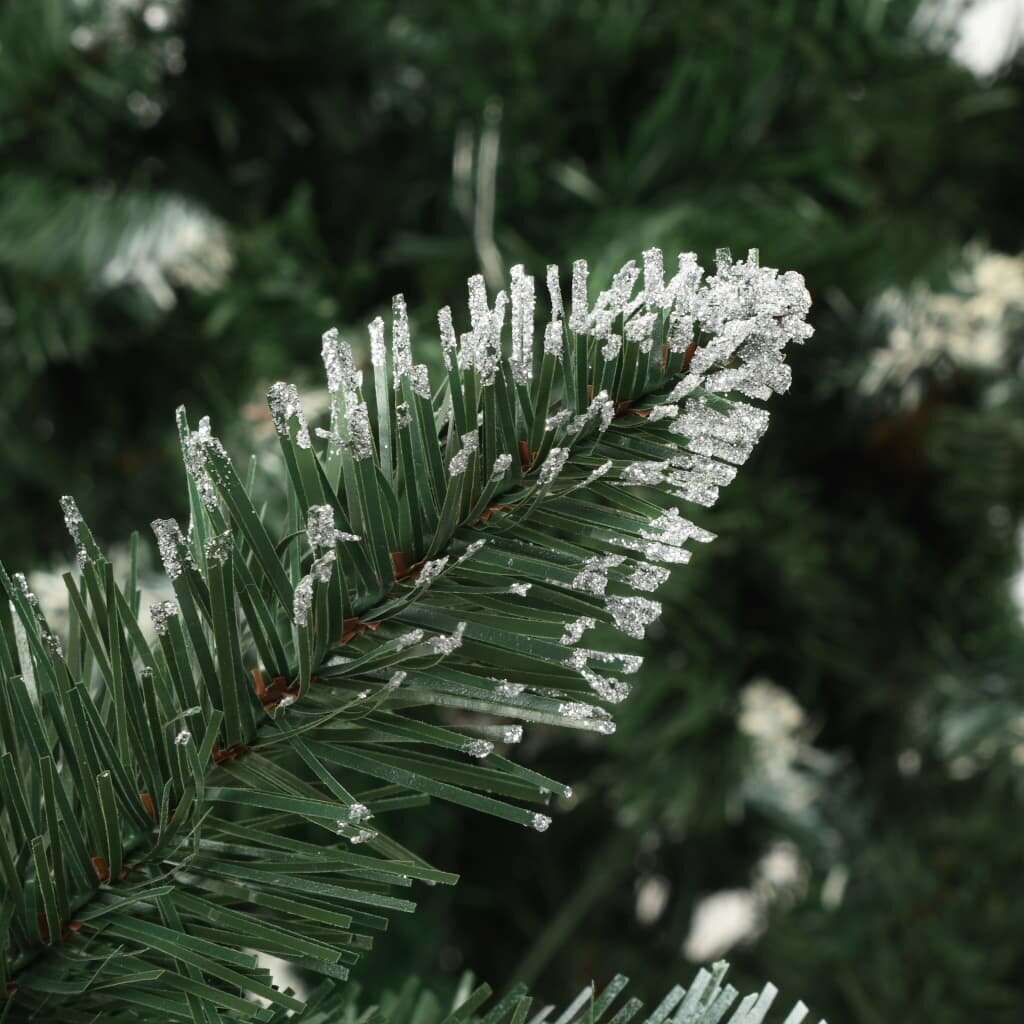 Dirbtinė kalėdinė eglutė su kankorėžiais ir baltu blizgučiu, 150 cm цена и информация | Eglutės, vainikai, stovai | pigu.lt
