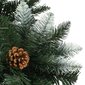 Dirbtinė kalėdinė eglutė su kankorėžiais ir baltu blizgučiu, 150 cm kaina ir informacija | Eglutės, vainikai, stovai | pigu.lt