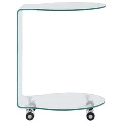 Kavos staliukas, 45x40x58 cm, grūdintas stiklas kaina ir informacija | Kavos staliukai | pigu.lt