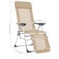 Sulankstoma kempingo kėdė, smėlio spalvos, 2 vnt. kaina ir informacija | Turistiniai baldai | pigu.lt
