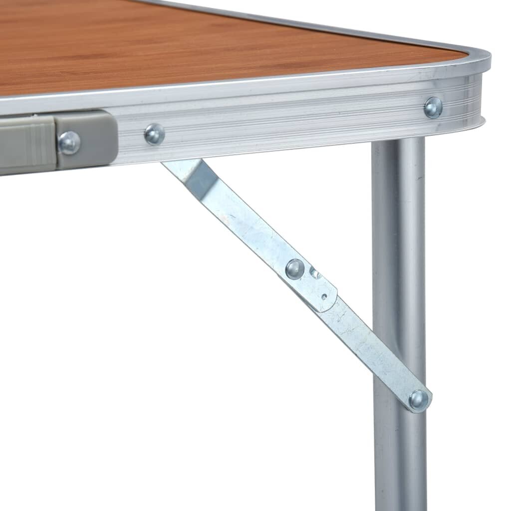 Sulankstomas stovyklavimo stalas, 240x60cm, aliuminis kaina ir informacija | Turistiniai baldai | pigu.lt