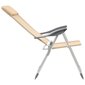 Sulankstoma kempingo kėdė vidaXL, smėlio spalvos, 2 vnt. kaina ir informacija | Turistiniai baldai | pigu.lt