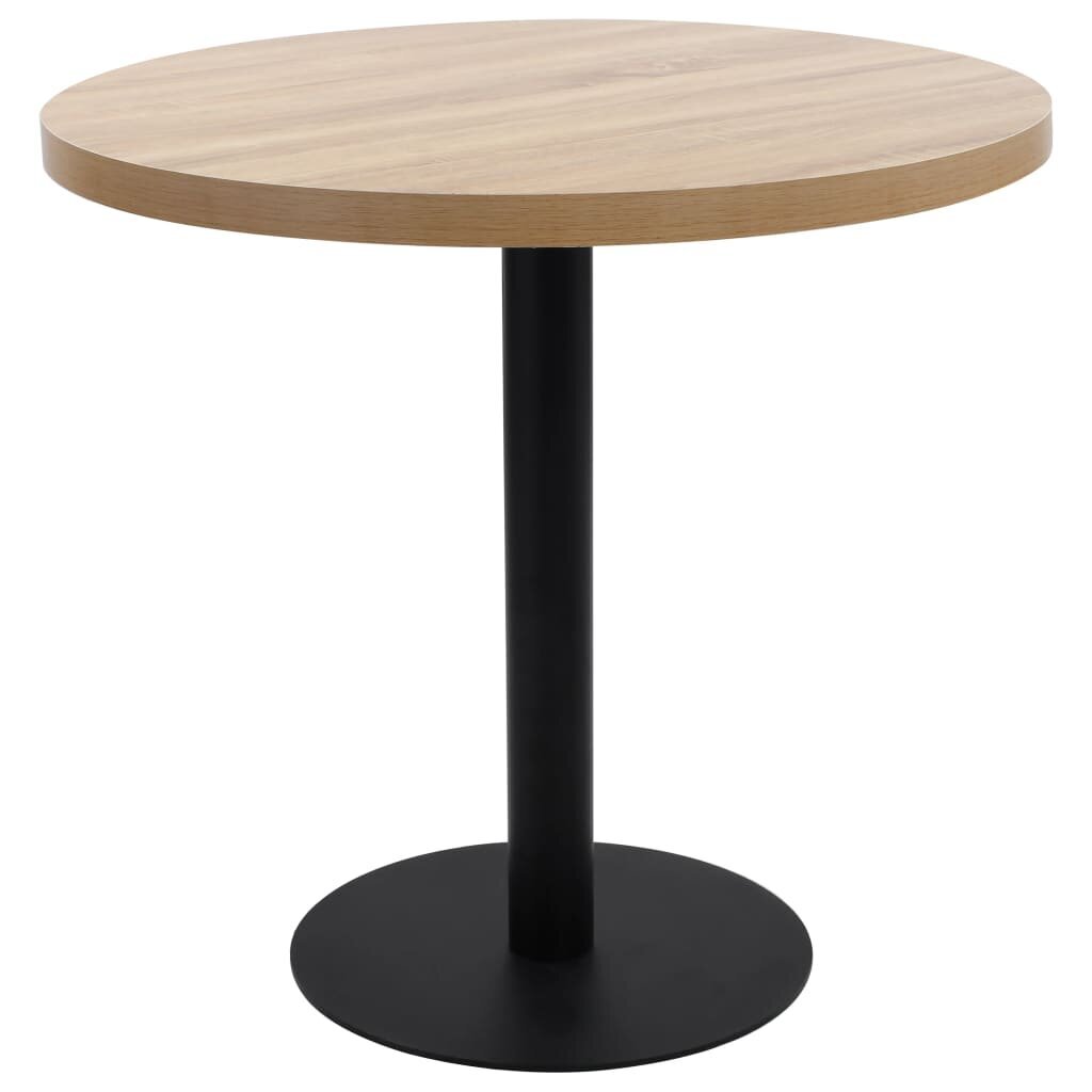 Bistro staliukas, šviesiai rudos spalvos, 80 cm, MDF цена и информация | Virtuvės ir valgomojo stalai, staliukai | pigu.lt