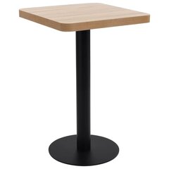 Bistro staliukas, šviesiai rudos spalvos, 50x50 cm, MDF kaina ir informacija | Virtuvės ir valgomojo stalai, staliukai | pigu.lt
