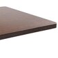 Bistro staliukas, 80x80 cm, MDF, tamsiai rudos spalvos цена и информация | Virtuvės ir valgomojo stalai, staliukai | pigu.lt