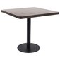 Bistro staliukas, 80x80 cm, MDF, tamsiai rudos spalvos цена и информация | Virtuvės ir valgomojo stalai, staliukai | pigu.lt