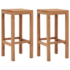 Baro taburetės, tikmedžio medienos masyvas, 2vnt. kaina ir informacija | Virtuvės ir valgomojo kėdės | pigu.lt