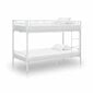 Dviaukštė lova iš metalo, 90x200cm, baltos spalvos kaina ir informacija | Lovos | pigu.lt