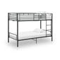 Dviaukštė lova iš metalo, 90x200cm, juoda kaina ir informacija | Lovos | pigu.lt