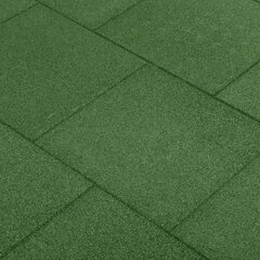 Plytelės apsaugai nuo kritimo, 24vnt., žalios, 50x50x3cm, guma kaina ir informacija | Terasos grindys | pigu.lt