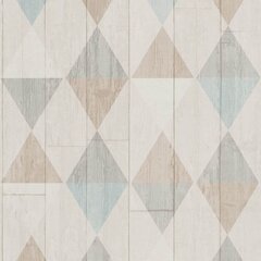 Tapetai Dutch Wallcoverings, smėlio spalvos, medienos, rombai kaina ir informacija | Tapetai | pigu.lt