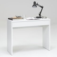 Rašomasis stalas su plačiu stalčiumi, FMD, 100x40x80 cm, baltos spalvos цена и информация | Компьютерные, письменные столы | pigu.lt