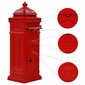 Pašto dėžutė, kolonos pavid., aliuminis, nerūdijanti, raudona цена и информация | Pašto dėžutės, namo numeriai | pigu.lt