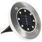 Saulės energ. įkraunami šviestuvai, 8vnt., balt. sp. LED lemp. цена и информация | Lauko šviestuvai | pigu.lt